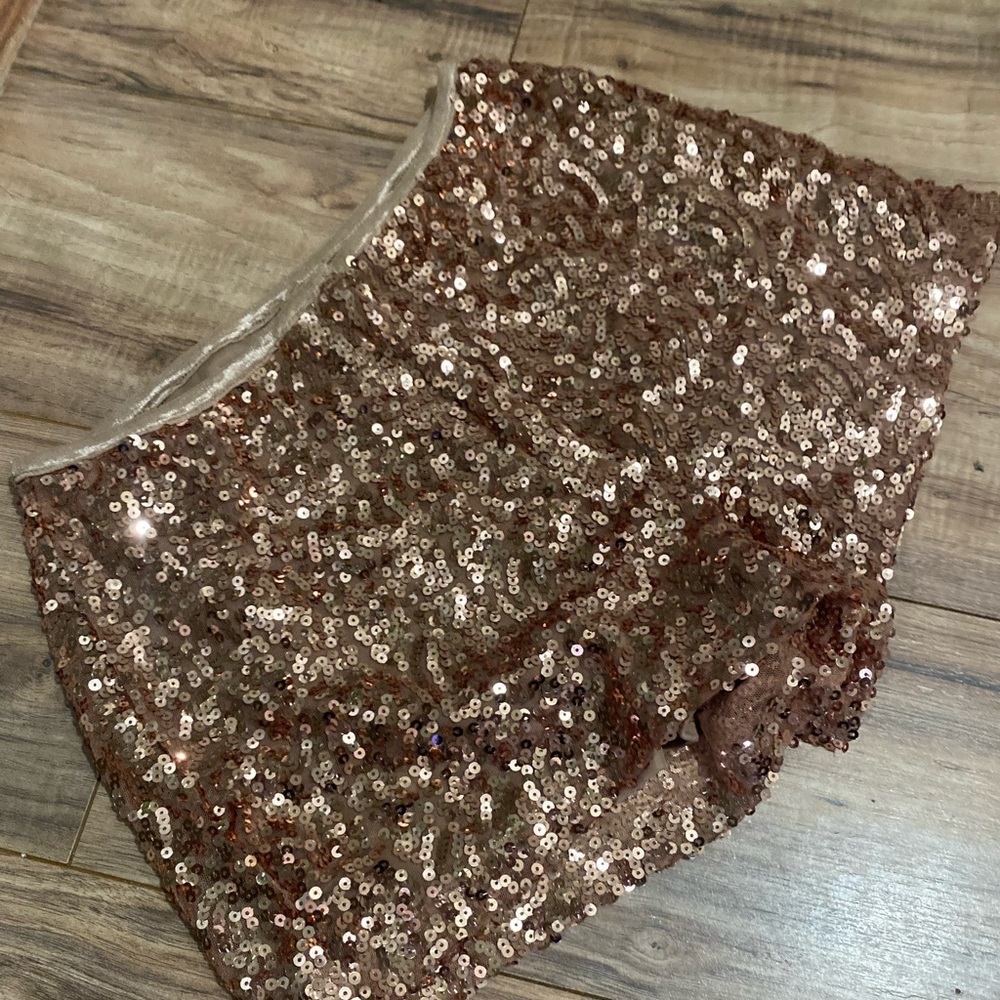 Gold sequin shorts women / juniors